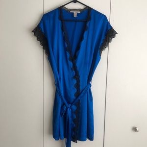 Victoria’s Secret Silky Robe with Lace Trim
